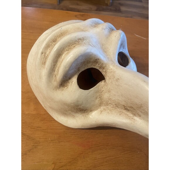 Vintage Venetian Long Nose Casanova Plague Carnival Mask Decorative - Picture 3 of 9